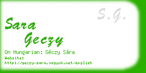 sara geczy business card